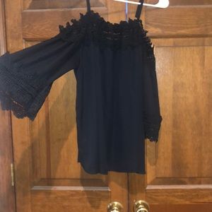 Black A Byer off shoulder Lacey blouse